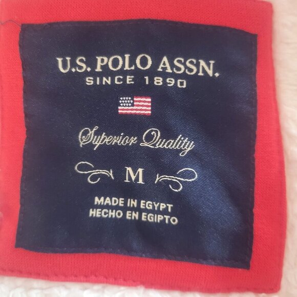 NWT! US Polo Assn Pink /Red Zip-up Hoodie with Sherpa Lining - Size M - Picture 6 of 10